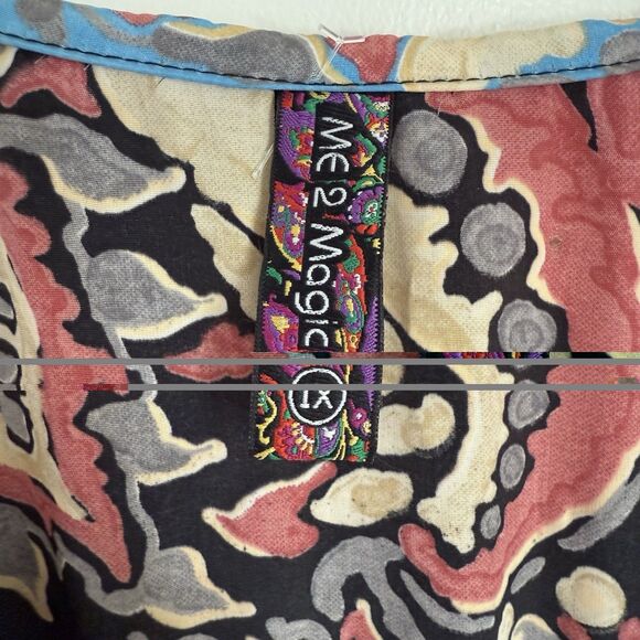 Me 2 Magic Boho Paisley Maxi Dress Women’s 1X Multicolor India Made - Picture 2 of 9